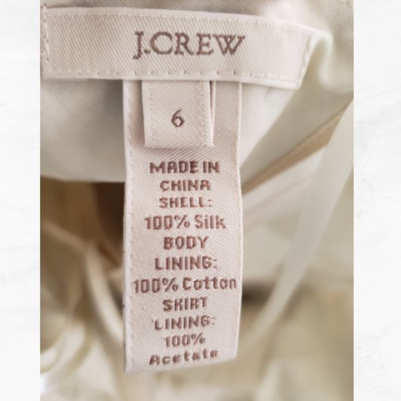 J.Crew Strapless Silk Dress Size 6 - Picture 6 of 7